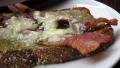 Open Faced Bacon and Cheese Sandwich With Jalapeno Jelly created by Ms B.