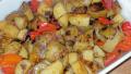 Pan-Browned Potatoes With Red Pepper and Whole Garlic created by MsBindy