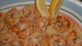 Mediterranean Shrimp With Garlic Chips created by Recipe Reader