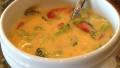 Broccoli, Red Pepper, and Cheddar Chowder created by RenoFoodie
