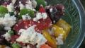 Bell Pepper (Capsicum) Salad With Feta and Black Olives created by Charmie777