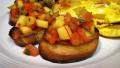 Peach and Roasted Red Pepper Bruschetta created by loof751