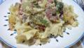 Rich and Cheesy Ham and Asparagus Noodle Casserole created by Aunt Paula