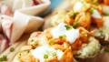 Blue Cheese-Stuffed Potatoes With Buffalo Chicken Tenders created by Jonathan Melendez 