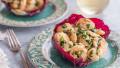 Fava Bean and Grilled Shrimp Salad in Radicchio Cups created by DianaEatingRichly