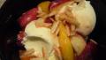 Warm Nectarines With Almonds and Vanilla Ice Cream - Sweden created by cookiedog