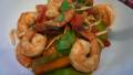 Stir-Fry Prawns / Shrimps With Vegetables and Fresh Thai Noodles created by cookiedog