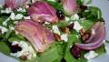 Spinach Salad With Roasted Red Onions, Pecans, Dried Cranberries created by Parsley