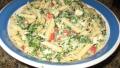 Reduced-Fat Chicken, Spinach & Tomato Pasta created by Married to a Veg