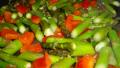 Sauteed Garlic Asparagus with red Peppers created by Ruby15