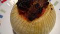 Spicy Sausage Stuffed Onions created by Starrynews