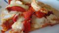 Chicken and Roasted Red Bell Pepper Ciabatta Pizzas created by Starrynews