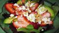 Avocado Strawberry Salad With Feta and Walnuts in a Tarragon Vin created by threeovens