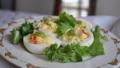 Ali's Dill Pickle Deviled Eggs created by Andi Longmeadow Farm