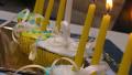 Hanukkah Cupcakes Menorah created by thekosherchannel