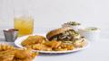 Grilled Turkey Burgers Wtih Monterey Jack, Poblano Pickle Relish created by Billy Green