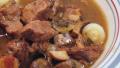Beef Stewed in Red Wine With Pearl Onions and Mushrooms created by Papa D 1946-2012