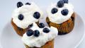 Blueberries and Cream Cupcakes created by Elanas Pantry