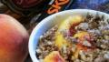 Peach Crisp With Toffee, Pecans & Amaretto created by 2Bleu