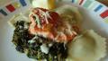Salmon, Spinach and Ravioli created by Starrynews