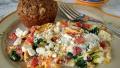 Spinach & Tomato Scrambled Egg With Feta Cheese created by Marg CaymanDesigns 