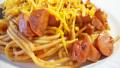 Chili Spaghetti With Hot Dogs created by Chef shapeweaver 