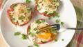 Baked Egg in Ham Cups With Parmesan and Green Onion created by DeliciousAsItLooks