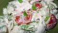 Potato Chicken Salad with a Basil Parsley Mayonnaise created by threeovens