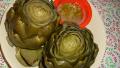 Steamed Artichokes with Garlic Lemon Butter created by ChefLee