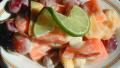 Fresh Fruit in Lime-Yogurt-Cardamom Dressing created by Kumquat the Cats fr