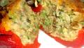 Vegetarian Baked Stuffed Red Bell Peppers created by Bergy