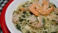 Mediterranean Fettuccine With Shrimp and Spinach created by Lori Mama