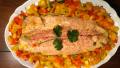 Baked Steelhead Trout/Salmon with Apricot Salsa created by chaseingmuleys