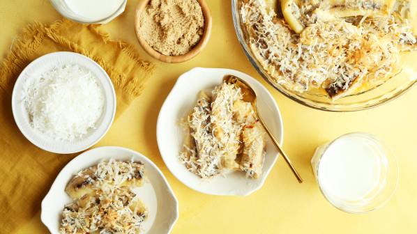 African Banana Coconut Bake