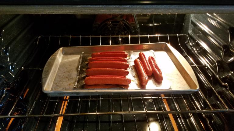 Oven Roasted Hot Dogs