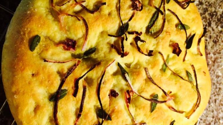 Red Onion & Sage Focaccia (bread Machine) created by Carol C.
