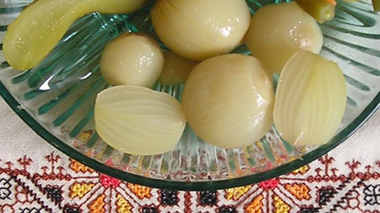 Michael's Slightly Salty Pickled Onions created by Jenny Sanders
