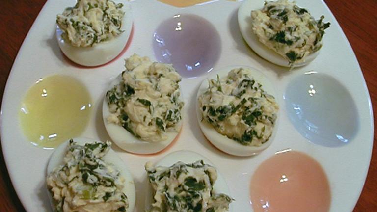 Spinach-stuffed Eggs Created by Ms B.