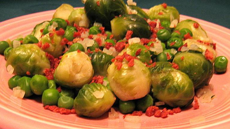 Brussels Sprouts and Peas With Bacon created by Annacia