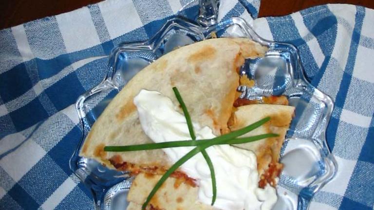 Mexican Bacon Quesadillas Created by Caroline Cooks