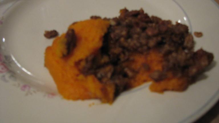 Maple Squished Sweet Potato Bake W/ Spiced Pecan Streusel Created by Elmotoo