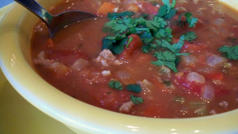 Beefy Refried Bean Soup created by Parsley