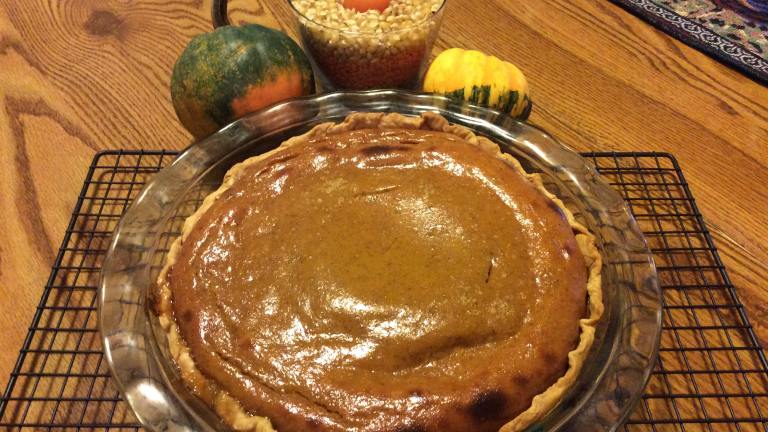 Thanksgiving Pumpkin Pie (Uses Fresh Pumpkin) Created by Cheryl Kazonk