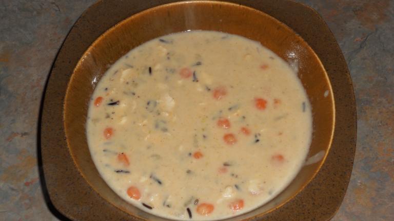 Minnesota Chicken and Wild Rice Soup Created by Backwoods Baker