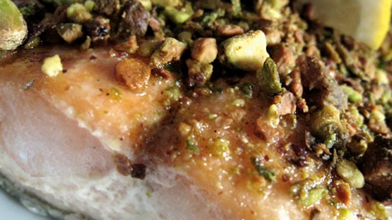 Pistachio Crusted Salmon Created by Caroline Cooks