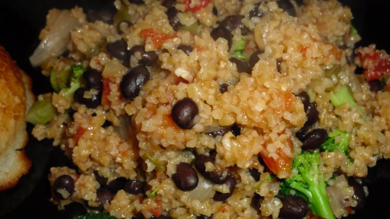 Bulgur Pilaf With Broccoli and Peppers Created by tamalita