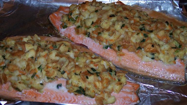 Baked Trout Fillets With Bread Stuffing created by Hey Jude