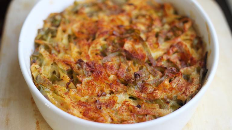 Savory  Noodle Kugel Created by Swirling F.