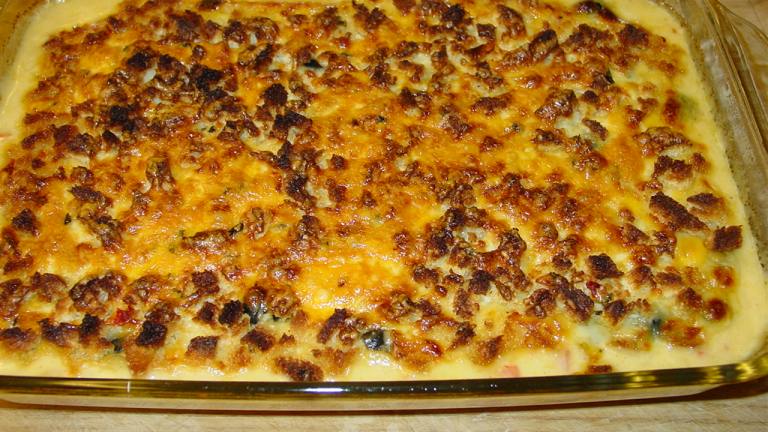 Cheesy Hominy and Olive Casserole Created by Chef Stevo