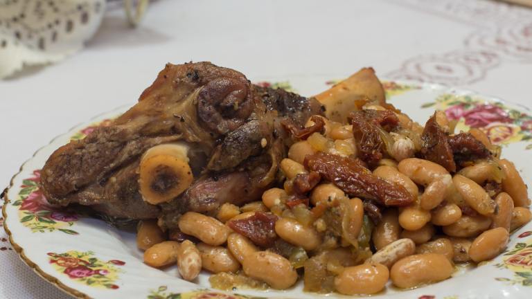 Lamb Shanks W/ White Beans & Sun-Dried Tomatoes Created by Peter J